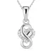 infinity zirkoon ketting in zilver met hanger in zilver