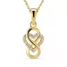 infinity zirkoon ketting in verguld sterlingzilver met hanger in verguld sterlingzilver