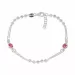 roze zirkoon armband in zilver