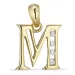 letter m hanger in 8 karaat goud