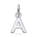 letter a hanger in zilver