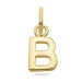 letter b hanger in verguld sterlingzilver