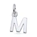 letter m hanger in zilver