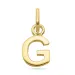 letter g hanger in verguld sterlingzilver