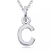 letter c ketting in zilver met hanger in zilver