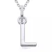 letter l ketting in zilver met hanger in zilver