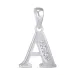 letter a zirkoon hanger in zilver