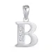 letter b zirkoon hanger in zilver