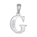 letter g zirkoon hanger in zilver