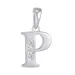 letter p zirkoon hanger in zilver