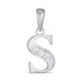 letter s zirkoon hanger in zilver