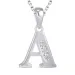 letter a zirkoon ketting in zilver met hanger in zilver