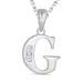 letter g zirkoon ketting in zilver met hanger in zilver