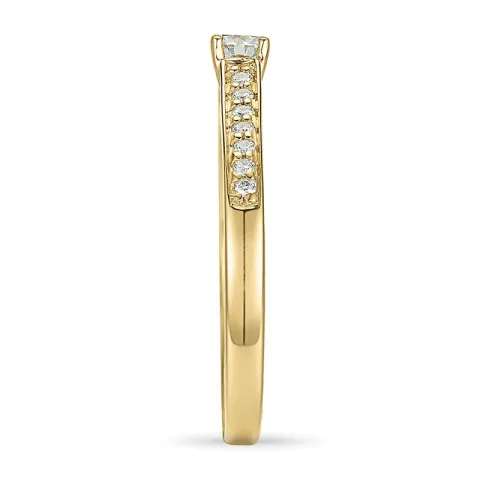 diamant ring in 14 karaat goud 0,15 ct 0,11 ct