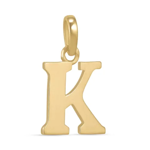 letter k hanger in 9 karaat goud