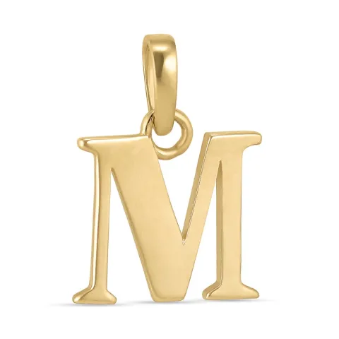 letter m hanger in 9 karaat goud