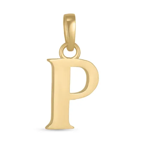 letter p hanger in 9 karaat goud