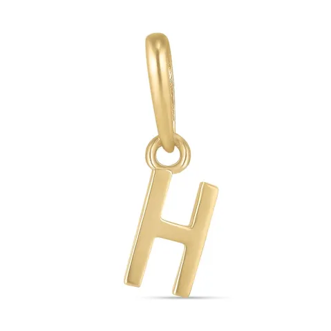 letter h hanger in 9 karaat goud