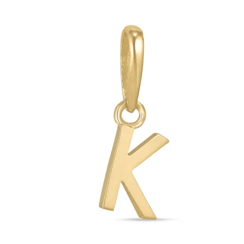 letter k hanger in 9 karaat goud