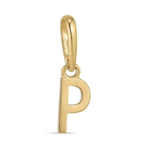 letter p hanger in 9 karaat goud