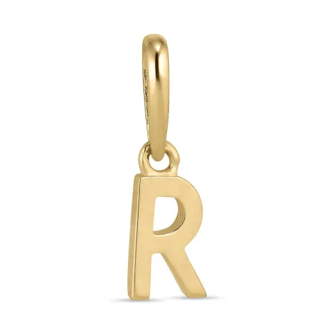 letter r hanger in 9 karaat goud