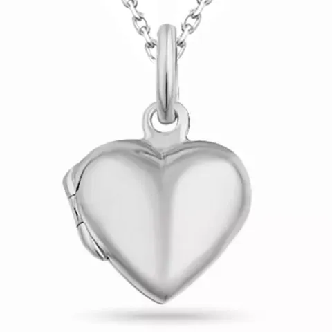 hart ketting in zilver met hanger in zilver