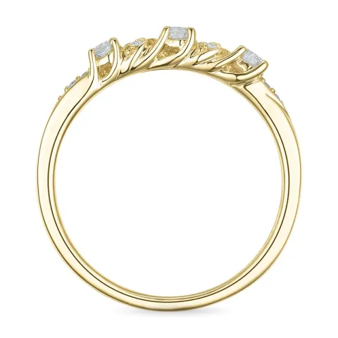 briljant ring in 14 karaat goud 0,247 ct