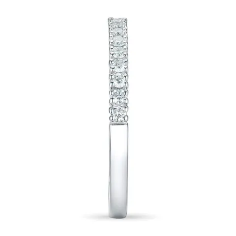 Smal diamant ring in 14 karaat witgoud 0,27 ct