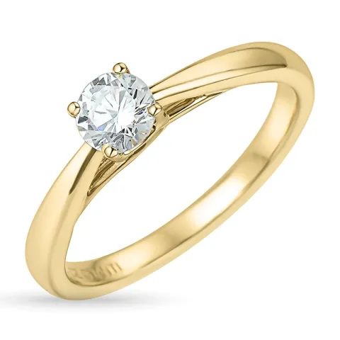 zirkoon solitaire ring in 9 karaat goud