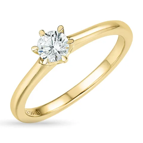 5,3 mm zirkoon solitaire ring in 9 karaat goud