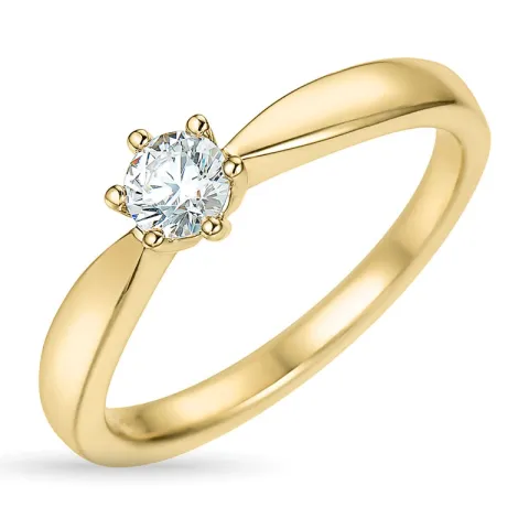 5,2 mm zirkoon solitaire ring in 9 karaat goud