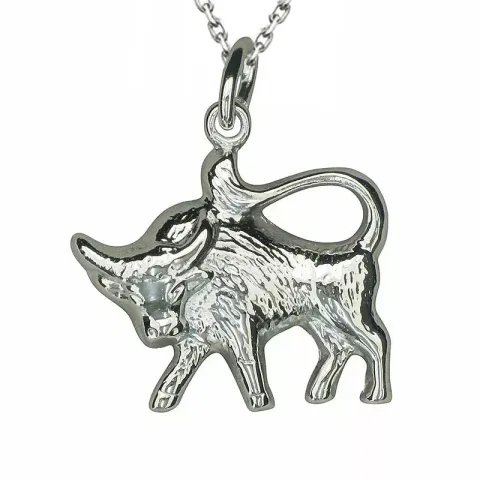 sterrenbeeld stier ketting in zilver met hanger in zilver