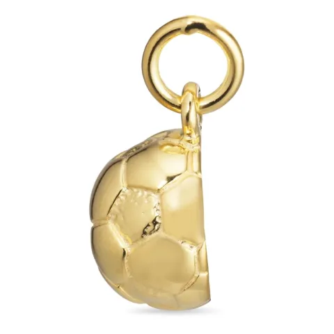 voetbal hanger in verguld sterlingzilver