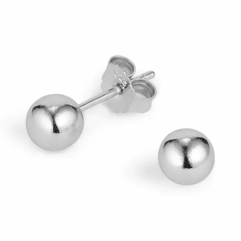 6 mm bolletje oorbellen in zilver