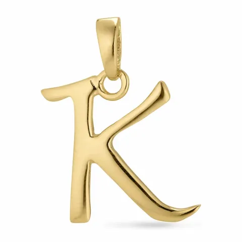 letter k hanger in verguld sterlingzilver