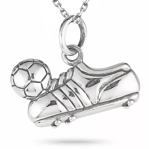 voetbalschoen ketting in zilver met hanger in zilver