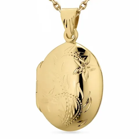 ketting in verguld sterlingzilver met medaillon in verguld sterlingzilver