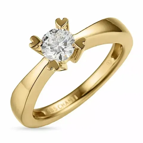 0,40 ct lab grown diamant ring in 14 karaat goud 0,40 ct