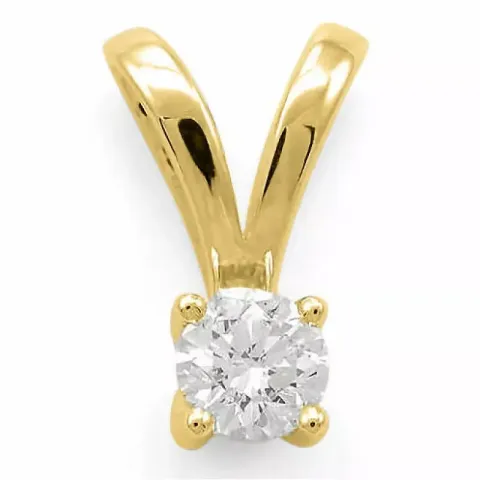 0,30 ct lab grown diamant hanger in 14 caraat goud 0,30 ct