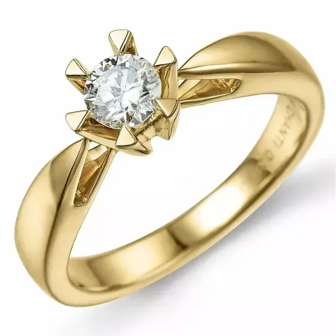 0,30 ct lab grown diamant solitaire ring in 14 karaat goud 0,30 ct