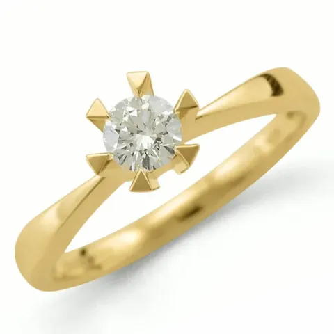 0,30 ct lab grown diamant ring in 14 karaat goud 0,30 ct