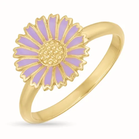 margriet paarse ring in verguld sterlingzilver