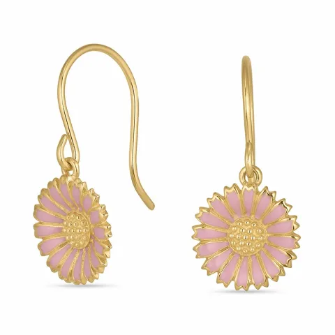 margriet pink oorbellen in verguld sterlingzilver