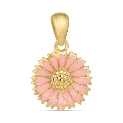 margriet pink hanger in verguld sterlingzilver