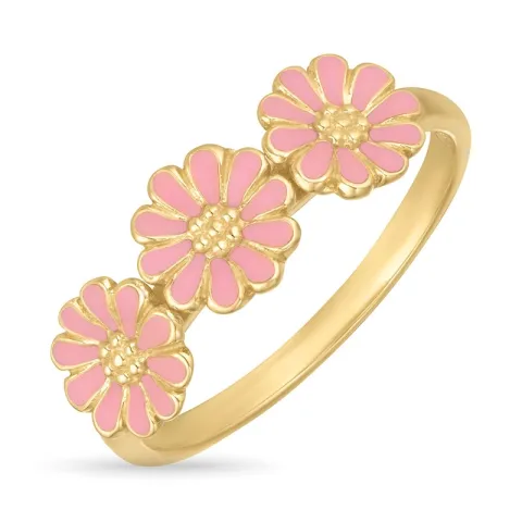 margriet roze ring in verguld sterlingzilver