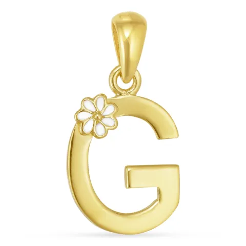 letter g hanger in verguld sterlingzilver