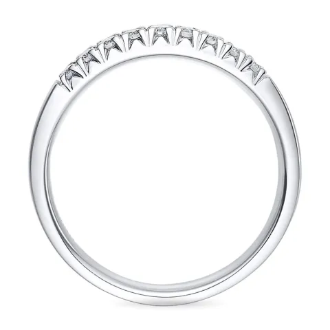 Diamant mémoire ring in 14 karaat witgoud 0,25 ct