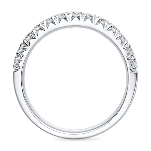 Diamant mémoire ring in 14 karaat witgoud 0,50 ct