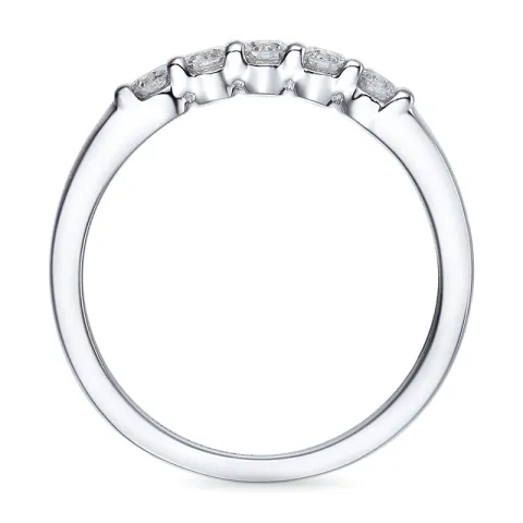 Diamant mémoire ring in 14 karaat witgoud 0,33 ct