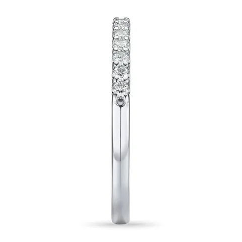 Diamant mémoire ring in 14 karaat witgoud 0,25 ct